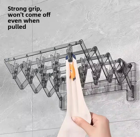 Cloth Drying Rack Wall Mounted Folding Laundry Hanger