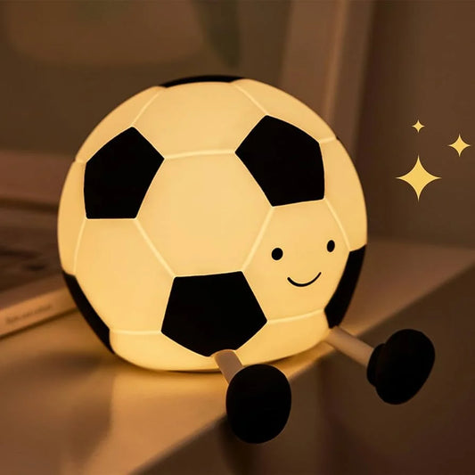 Silicone Football Night Lamp Soft Touch LED Bedside Light