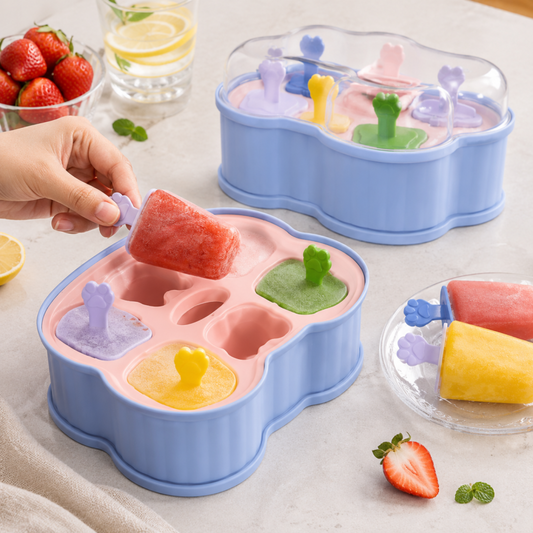 Ice Lolly Mold Reusable Popsicle Maker Set