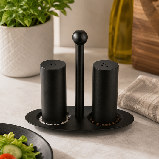 Iron Salt, Pepper & Toothpick Holder Kitchen Dining Organizer