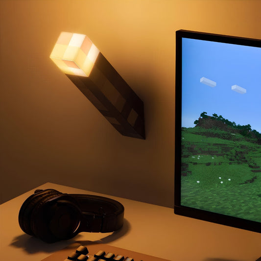 Minecraft Torch Light Rechargeable LED Torch Lamp