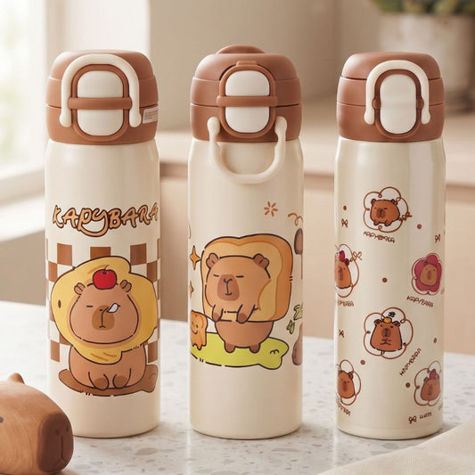 Insulated 500ML Water Bottle With Wide Hand Strap Drinking Cup