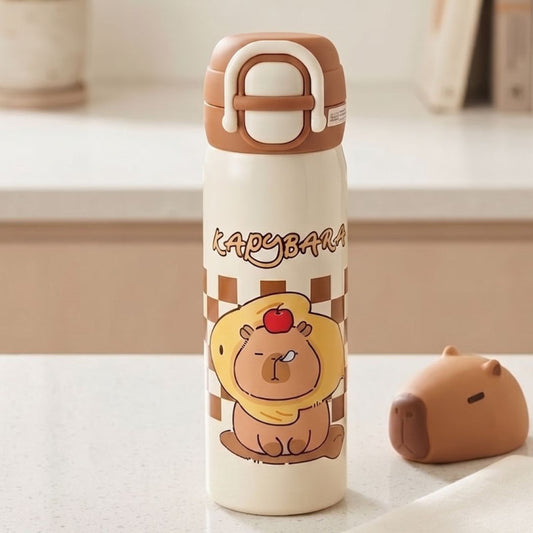 Insulated 500ML Water Bottle With Wide Hand Strap Drinking Cup