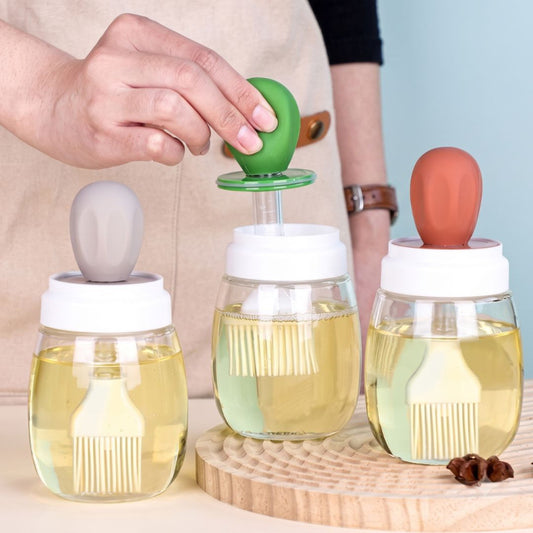 Glass Olive Oil 300ML Dispenser with Silicone Brush