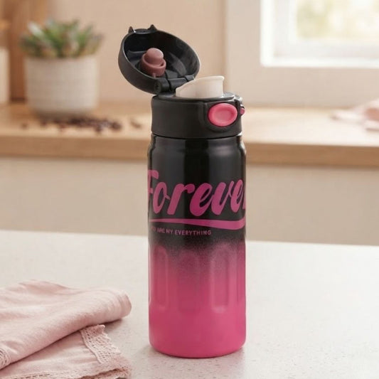 Stainless Steel 580ML Insulated Water Bottle with Lockable Flip Cap