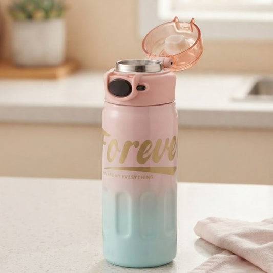 Stainless Steel 580ML Insulated Water Bottle with Lockable Flip Cap