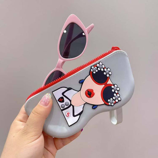 Silicone Sunglasses Case with Zipper
