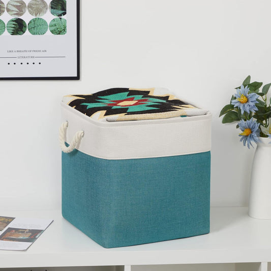 Fabric Collapsible Storage Basket with Handles