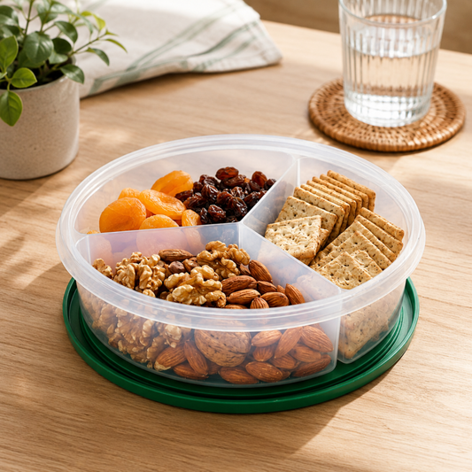 3 Compartment Plastic Food Storage Container