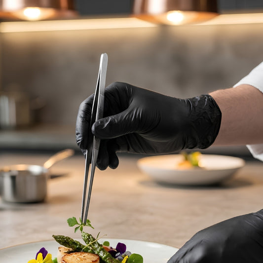 100 Piece Disposable Black Gloves
