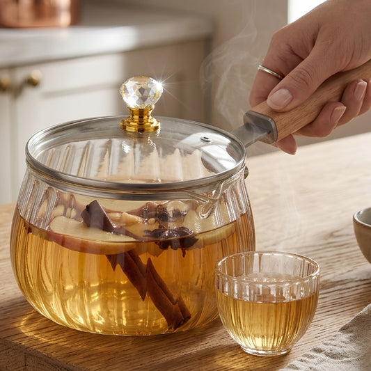 High Borosilicate Heat Resistant Glass Pot 800ML