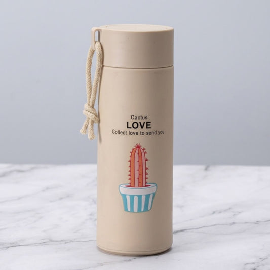 Cute Cactus Glass Water Bottle