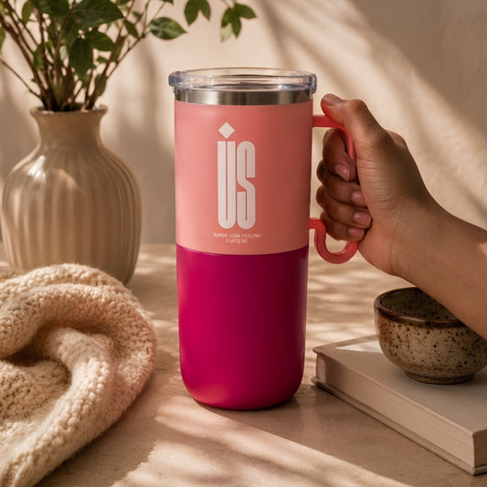 600ml Stylish 2 In 1 Insulated Tumbler