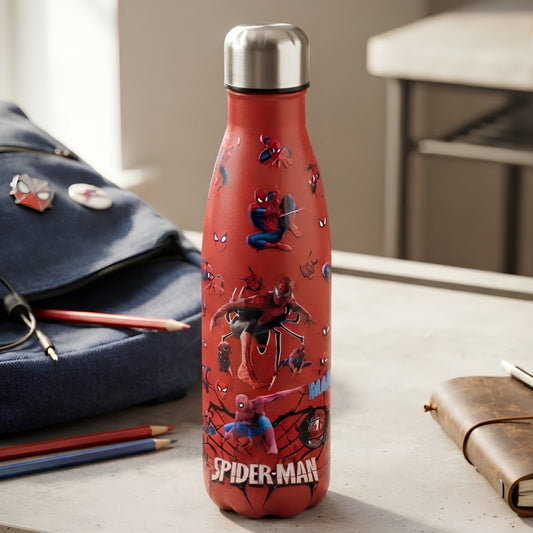 500ml Spider Man Themed Stainless Steel Water Bottle