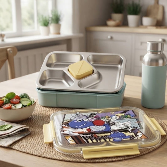 Kids Animated Stainless Steel Bento Lunch Box