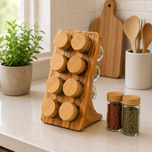 Wooden Spice Storage Rack