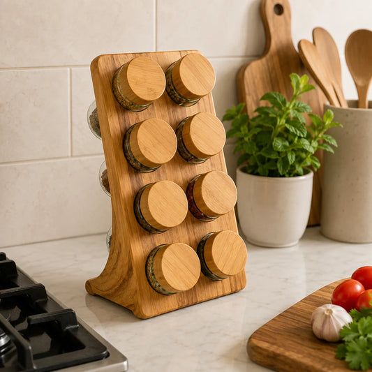 Wooden Spice Storage Rack
