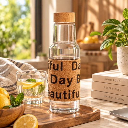 Glass Bottle 500ml Reusable Water & Beverage Storage Bottle