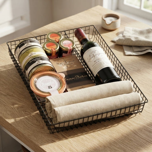 4 Compartment Metal Cutlery Tray Organiser for Kitchen Drawer Storage