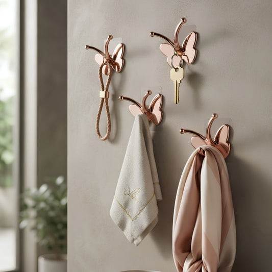 Butterfly Adhesive Wall Hooks for Home Decor Pack Of 2