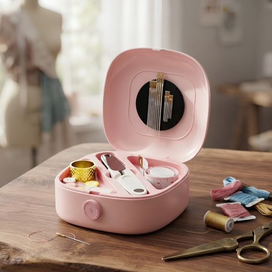 Portable Magnetic Travel Sewing Kit Box