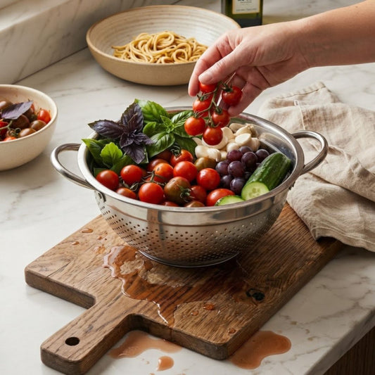 Stainless Steel Strainer Bowl 22cm