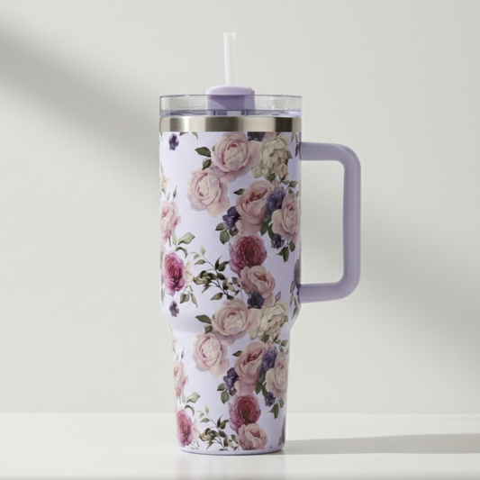 Floral Insulated Tumbler 40oz