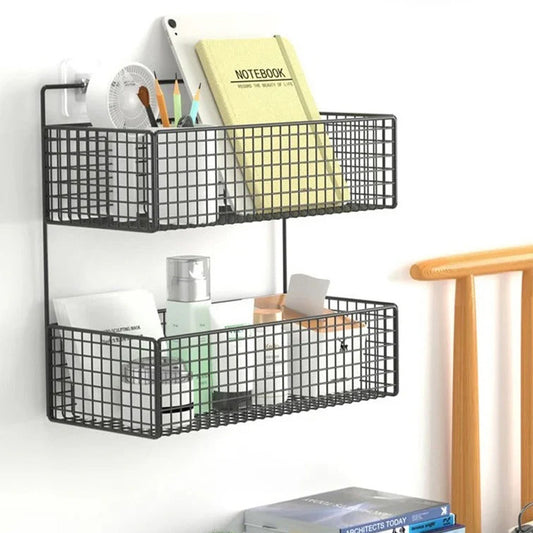 2-Layers Metal Wall Mounted Rack