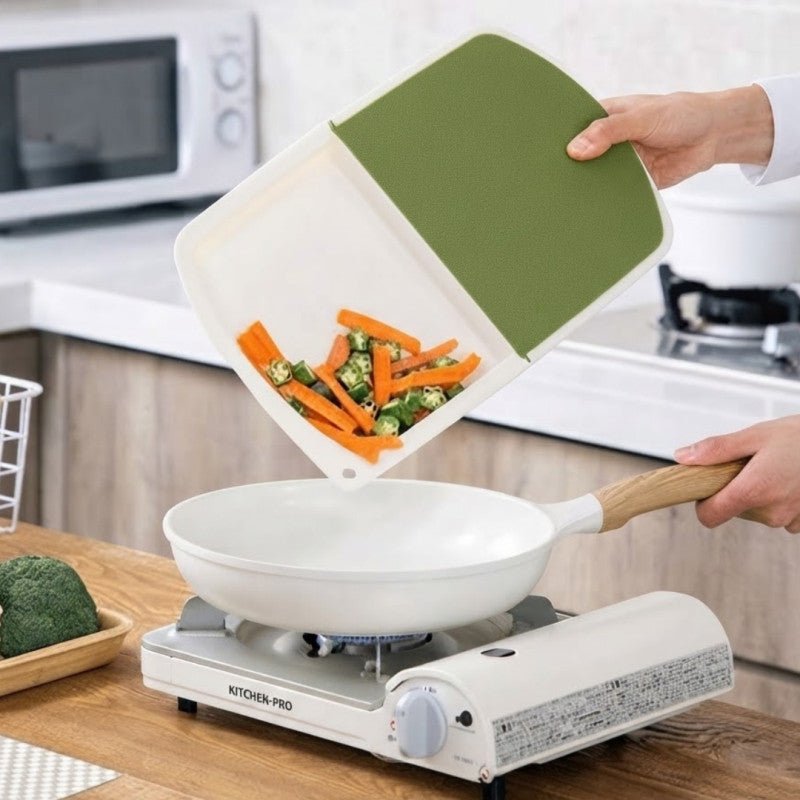 3 In 1 Plastic Chopping Board With Draining Basket & Flip Lid - Homazing