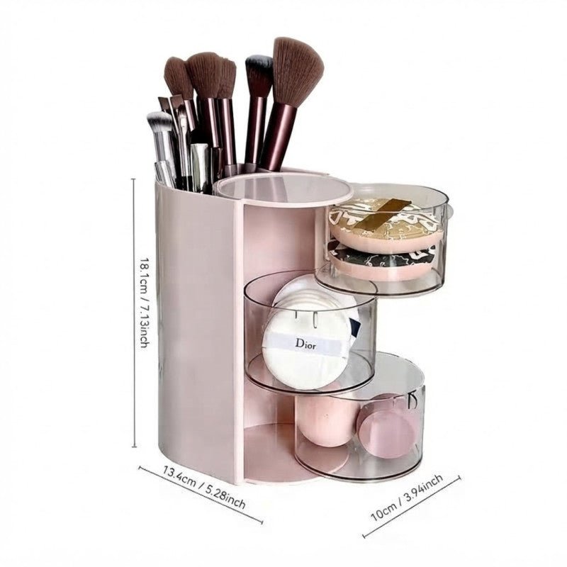 3 Layer Rotating Makeup Brush Holder - Homazing
