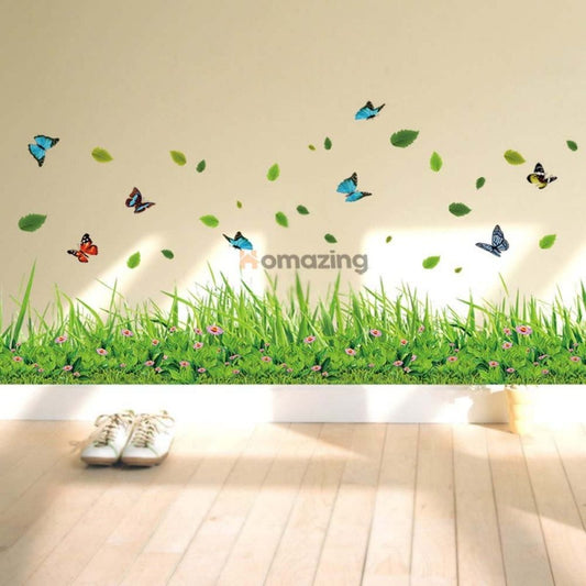3D Green Grass PVC Wall Sticker