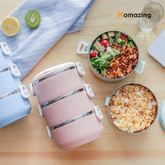 3 Layer Insulated Lunch Box Stainless Steel
