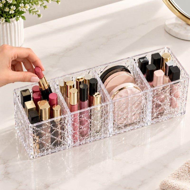 4 Partition Makeup Brush Holder - Homazing