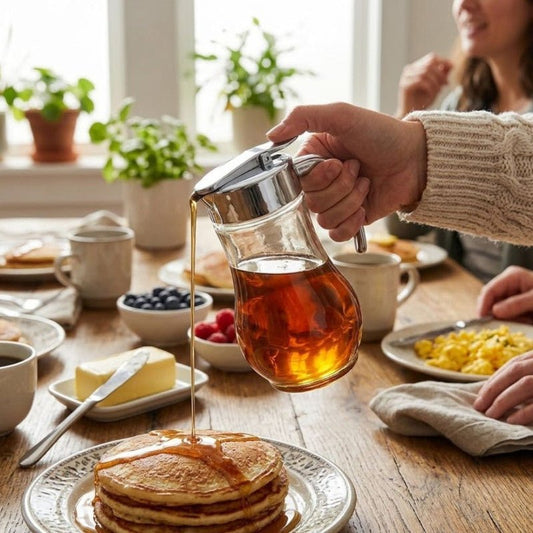 400ML Glass Milk & Creamer Pot Elegant Serving Pitcher - Homazing