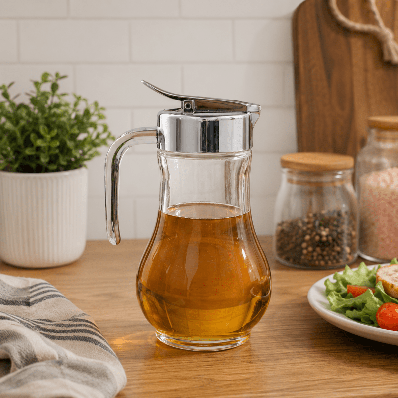 400ML Glass Milk & Creamer Pot Elegant Serving Pitcher - Homazing