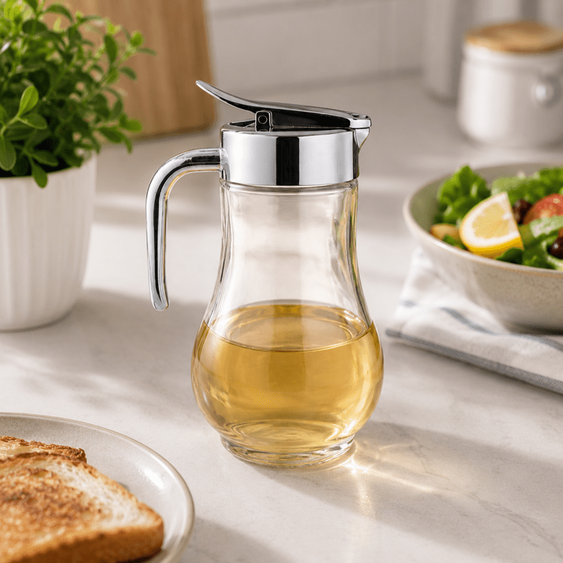 400ML Glass Milk & Creamer Pot Elegant Serving Pitcher - Homazing