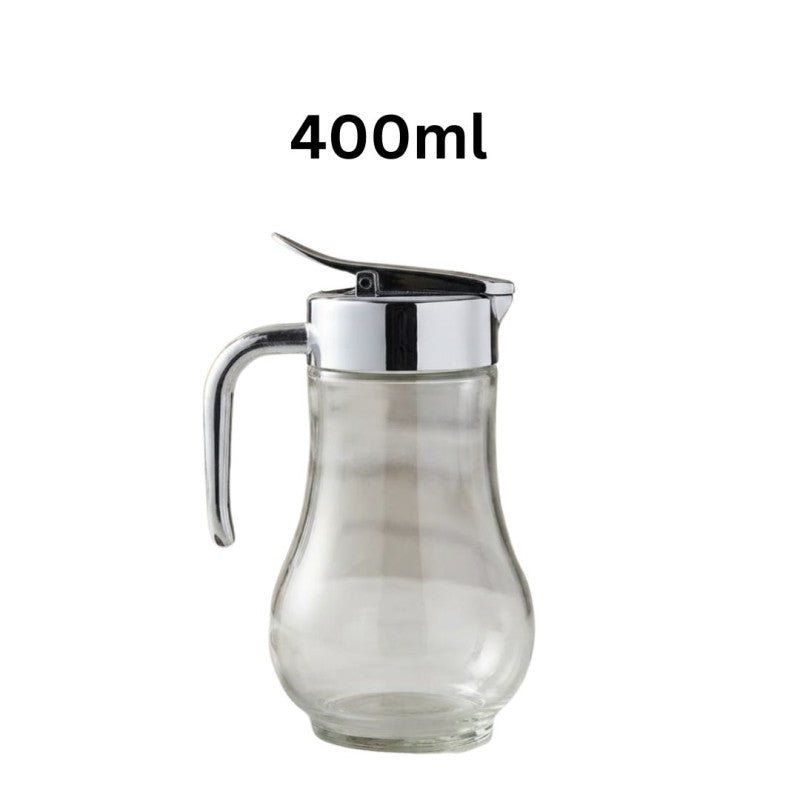 400ML Glass Milk & Creamer Pot Elegant Serving Pitcher - Homazing