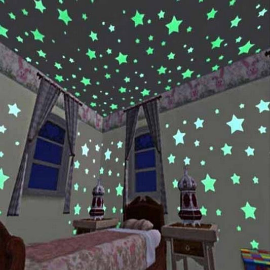 Night Glow Stars for Kids Room Pack of 100Pcs