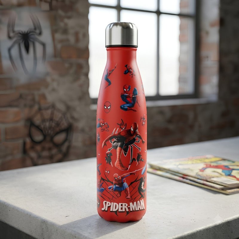 500ml Spider Man Themed Stainless Steel Water Bottle - Homazing