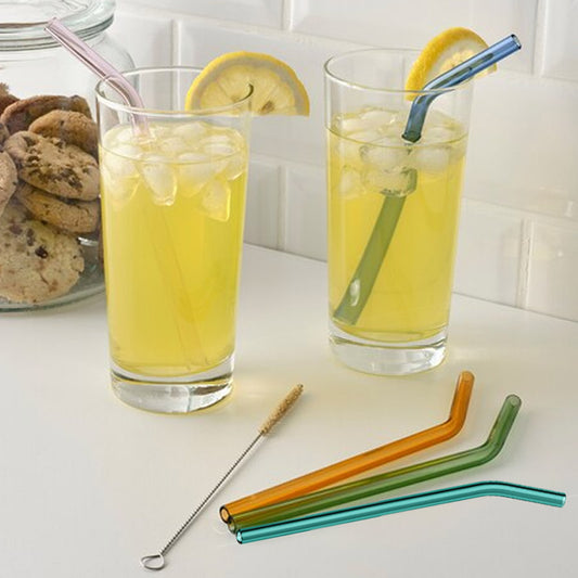 Glass Drinking Straw 5 Pcs Set