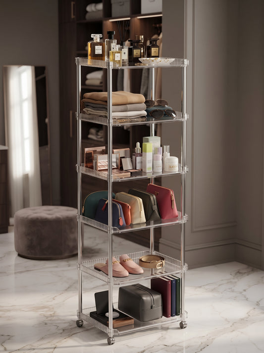 5 Tiers Vertical Transparent Shoe Rack Organizers