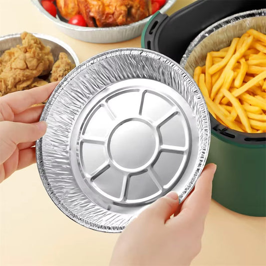 Round Aluminum Foil Plate For Air Fryer 10 Pcs