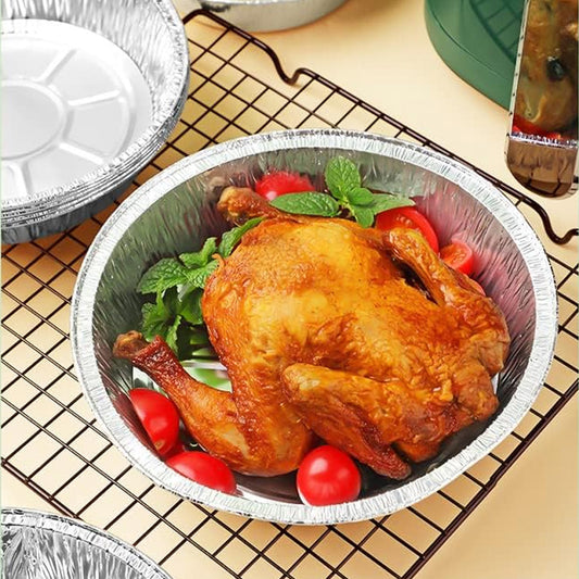 Round Aluminum Foil Plate For Air Fryer 10 Pcs