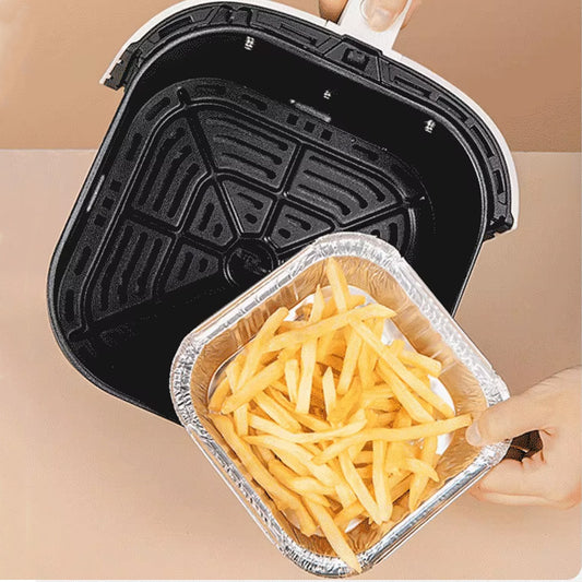 Square Aluminum Foil Plate For Air Fryer 10 Pcs