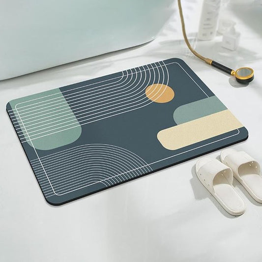 Floor Bath Mat Absorbent Non-Slip Modern Design