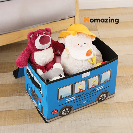 Foldable Bus Storage Box With Lid