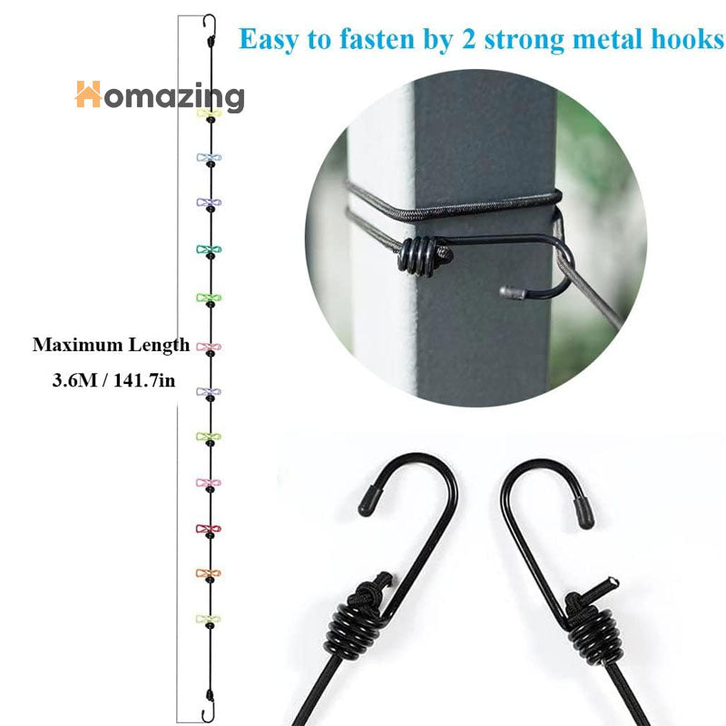 Cloth Line Hanging Rope With Clip – Homazing