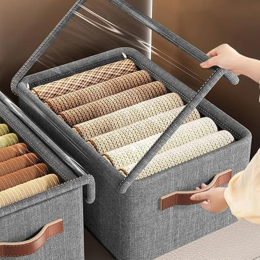 Foldable Clothes Storage Box With Lid