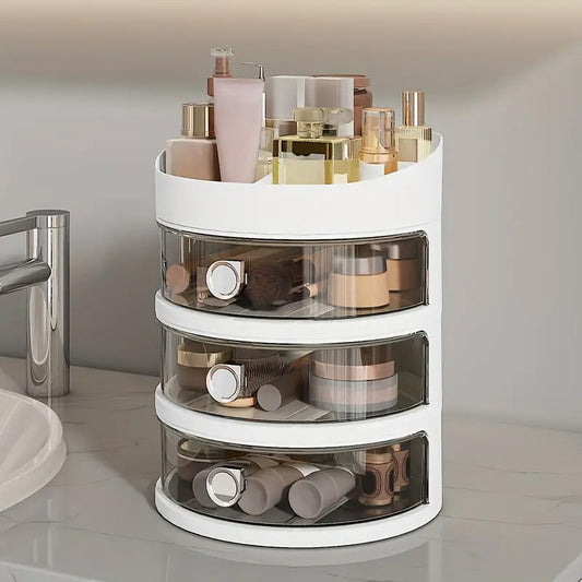 3 Layer Cosmetic Storage Organizer With Drawer