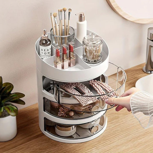 3 Layer Cosmetic Storage Organizer With Drawer